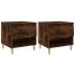 Mesitas de noche 2 uds contrachapada roble ahumado 50x46x50