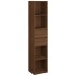 Estantería de madera contrachapada roble marrón 36x30x171