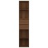 Estantería de madera contrachapada roble marrón 36x30x171