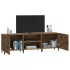 Mueble de TV madera de ingeniería roble ahumado 150x30x50