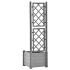 Jardinera con enrejado PP gris piedra 43x43x142