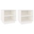 Mesitas de noche 2 uds madera maciza de pino blanco 40x34x40
