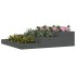 Jardinera de madera maciza de pino gris 107x107x27