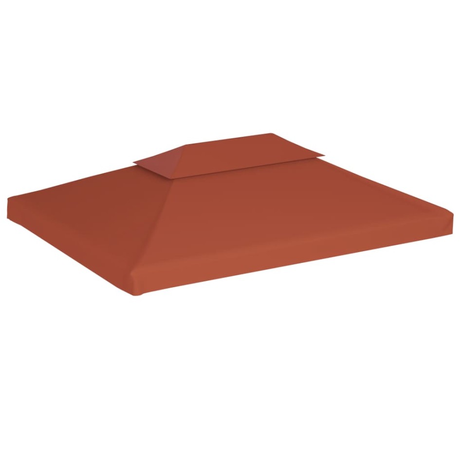 Cubierta superior de cenador 2 niveles terracota 310 g/m² 4x3