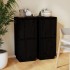 Aparador 2 uds madera maciza de pino negro 31,5x34x75
