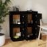 Aparador 2 uds madera maciza de pino negro 31,5x34x75