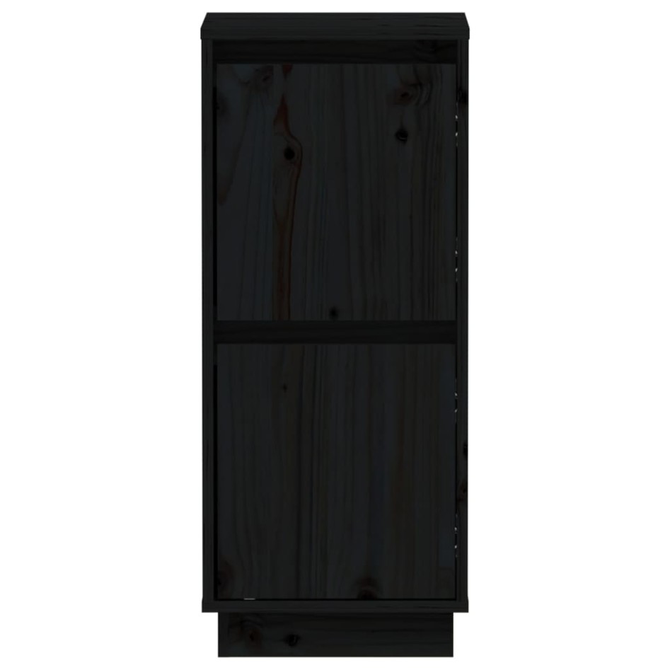 Aparador 2 uds madera maciza de pino negro 31,5x34x75