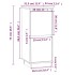 Aparador 2 uds madera maciza de pino negro 31,5x34x75