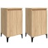 Mesitas de noche 2 uds madera contrachapada roble 40x35x70