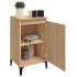 Mesitas de noche 2 uds madera contrachapada roble 40x35x70