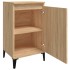 Mesitas de noche 2 uds madera contrachapada roble 40x35x70