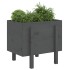 Jardinera de madera maciza de pino gris 62x50x57