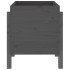 Jardinera de madera maciza de pino gris 62x50x57