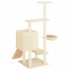 Rascador para gatos con postes de sisal color crema 130,5