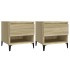 Mesas auxiliares 2 uds madera roble Sonoma 50x46x50