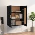 Armario de pared madera de ingeniería negro 69,5x32,5x90