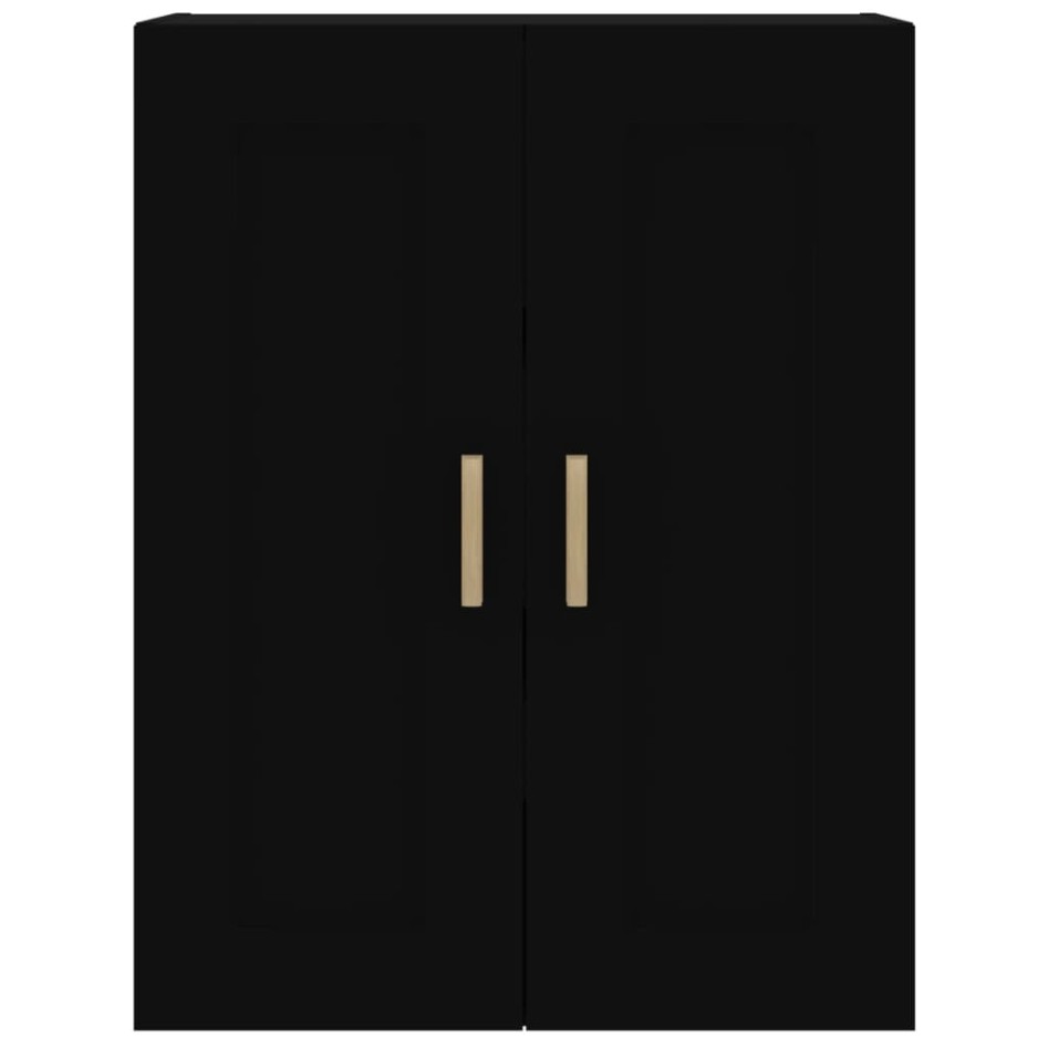 Armario de pared madera de ingeniería negro 69,5x32,5x90