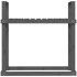 Leñero de madera maciza de pino gris 110x35x108,5