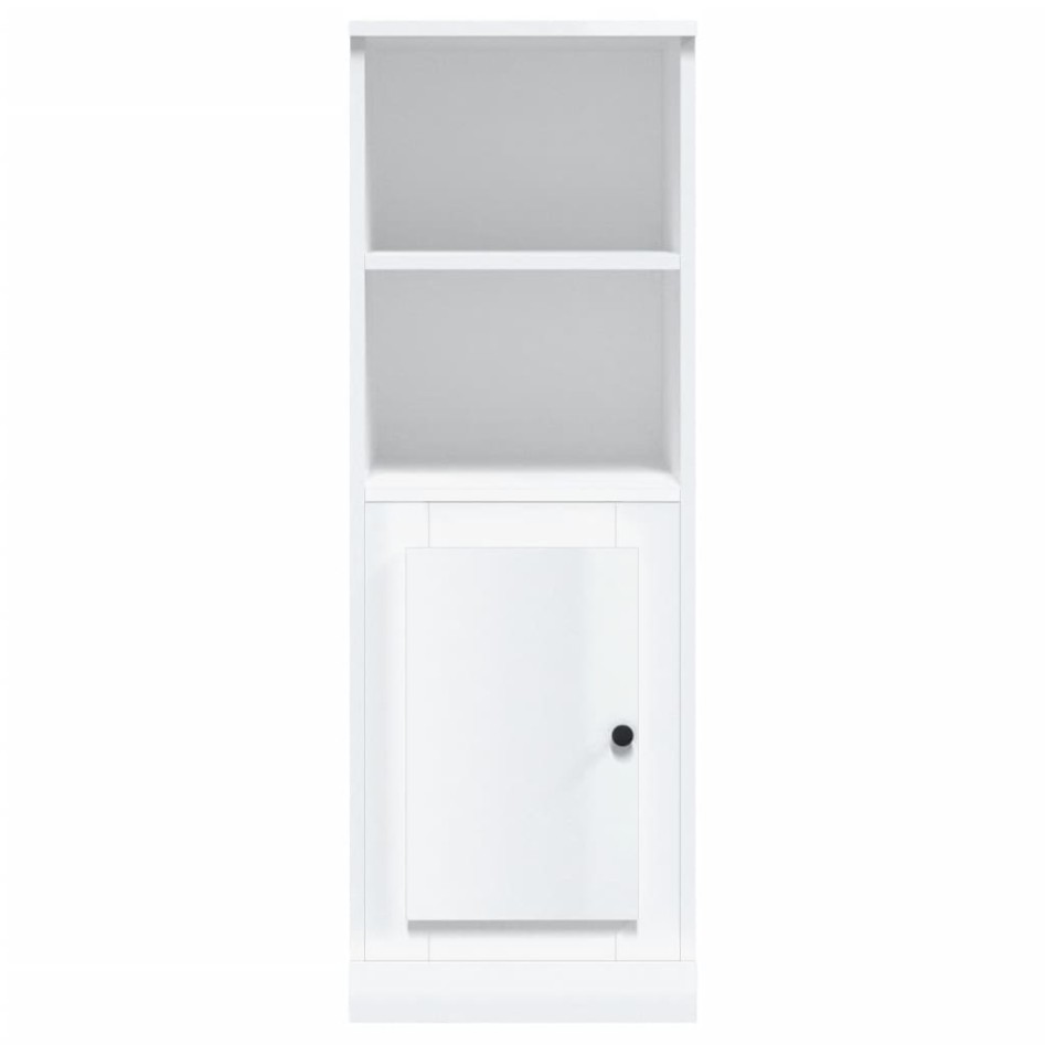 Aparador madera contrachapada blanco brillo 36x35,5x103,5