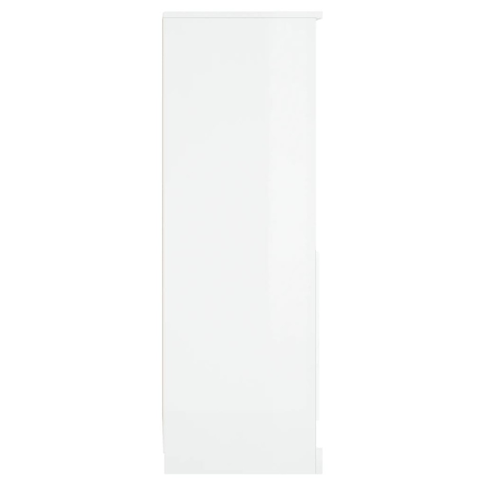 Aparador madera contrachapada blanco brillo 36x35,5x103,5