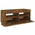 Mueble de TV con luces LED color roble ahumado 80x35x40