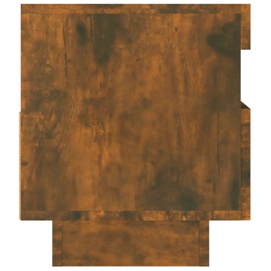 Mueble de TV con luces LED color roble ahumado 80x35x40