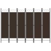 Biombo divisor de 6 paneles marrón 240x180 cm