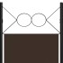 Biombo divisor de 6 paneles marrón 240x180
