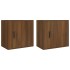 Mesitas de noche de pared 2 uds roble marrón 50x30x47