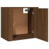 Mesitas de noche de pared 2 uds roble marrón 50x30x47