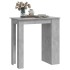 Mesa alta con estante almacenaje gris hormigón 102x50x103,5
