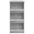 Mesa alta con estante almacenaje gris hormigón 102x50x103,5