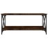 Mesa de centro madera y hierro roble ahumado 100x50x45