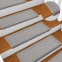 Alfombras de peldaños de escalera 15 uds gris claro 65x21x4