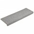 Alfombras de peldaños de escalera 15 uds gris claro 65x21x4