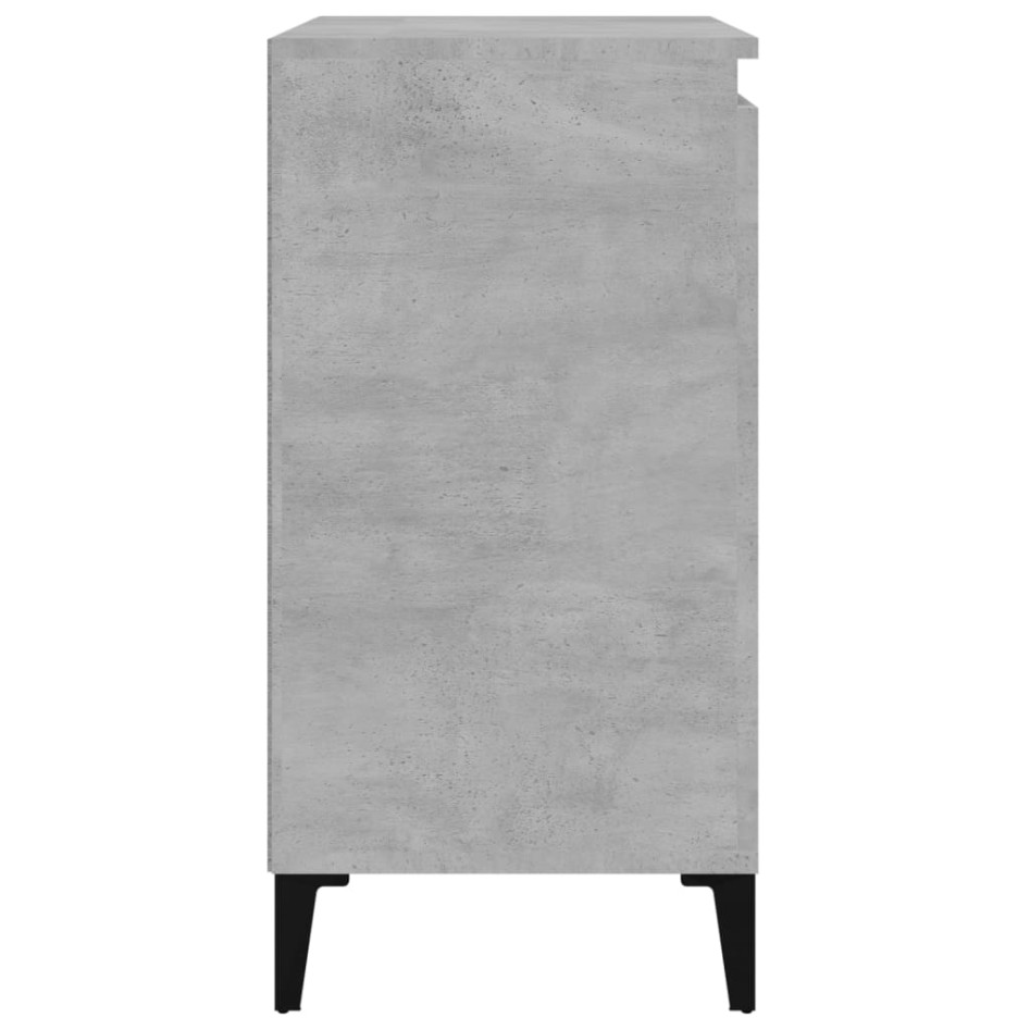 Mesitas de noche 2 uds madera gris hormigón 40x35x70