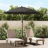 Sombrilla de jardín con palo de aluminio gris antracita 270