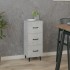 Aparador de madera contrachapada gris hormigón 34,5x34x90