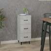 Aparador de madera contrachapada gris hormigón 34,5x34x90 cm
