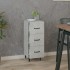 Aparador de madera contrachapada gris hormigón 34,5x34x90