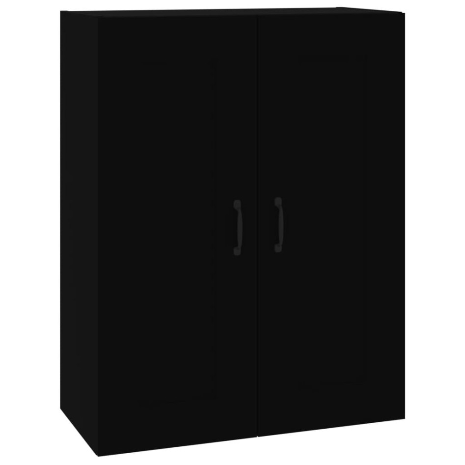 Armario colgante de pared negro 69,5x32,5x90