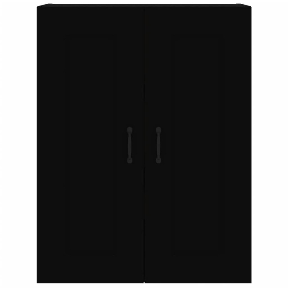 Armario colgante de pared negro 69,5x32,5x90