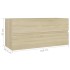 Mueble lavabo madera contrachapada roble Sonoma 100x38,5x45