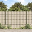 Paneles de privacidad 4 uds PVC crema 35x0,19 m
