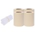 Paneles de privacidad 4 uds PVC crema 35x0,19