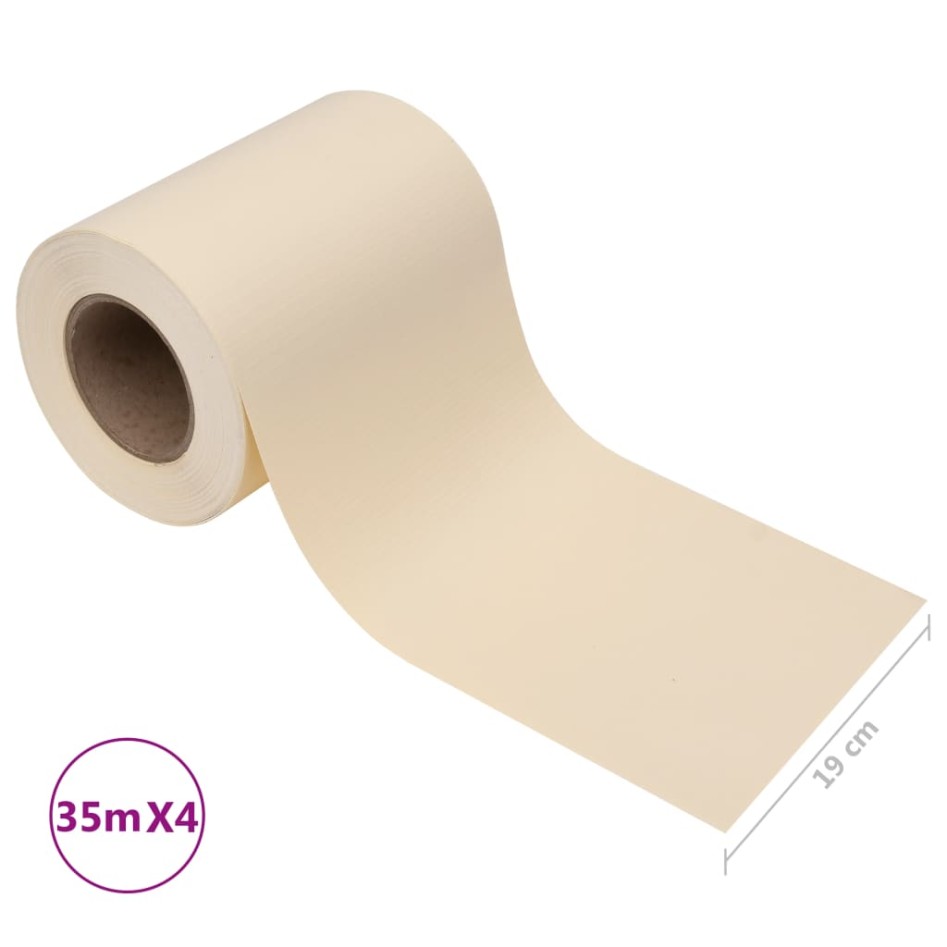 Paneles de privacidad 4 uds PVC crema 35x0,19