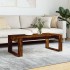 Mesa de centro madera de ingeniería roble ahumado 102x50x35