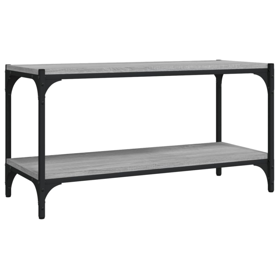 Mueble para TV contrachapada y acero gris Sonoma 80x33x41