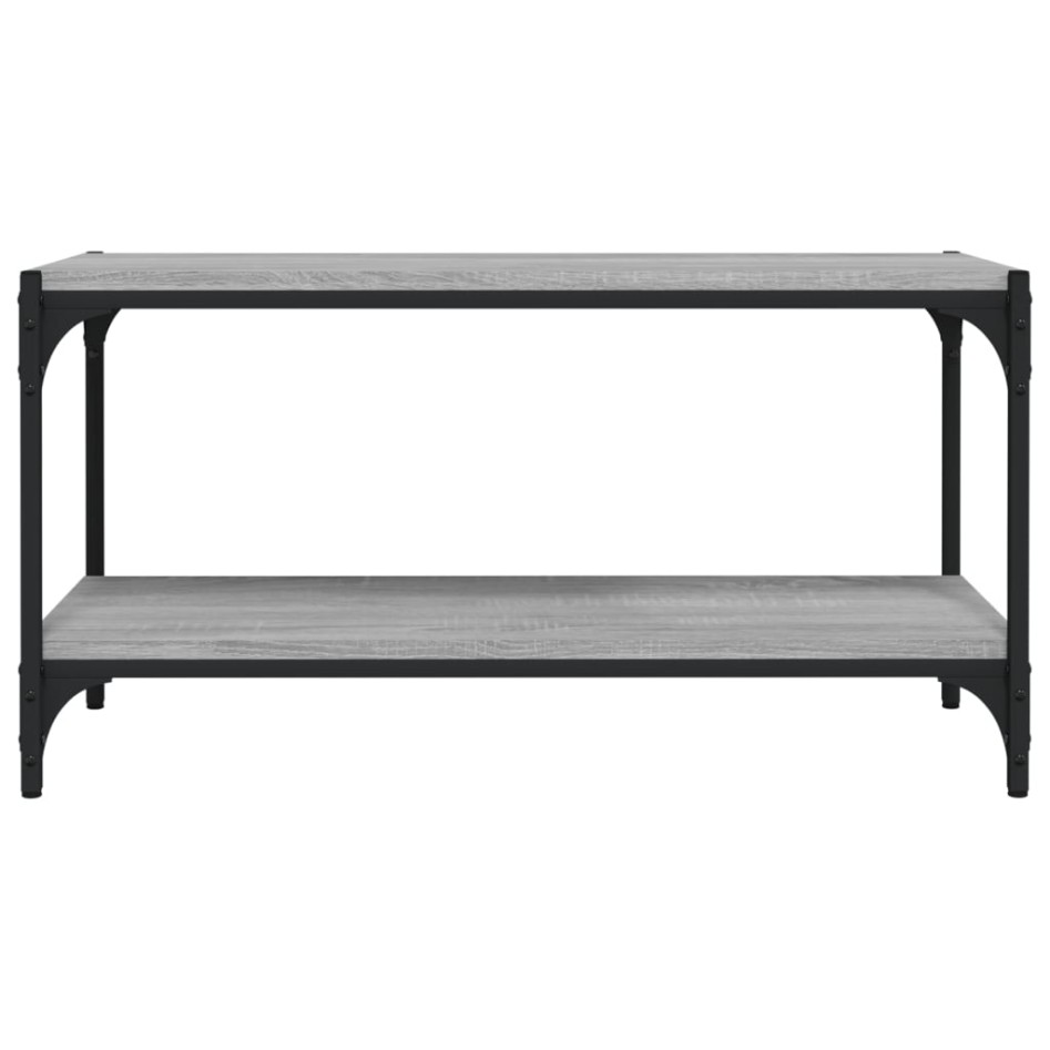 Mueble para TV contrachapada y acero gris Sonoma 80x33x41