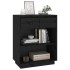 Mesa consola de madera maciza de pino negro 60x34x75